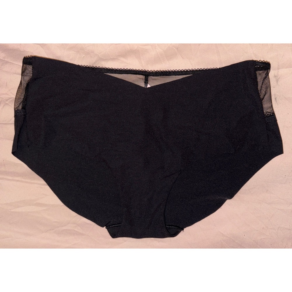 NEW Victoria's Secret Black Mesh Detail Hiphugger‎ Panty, XL